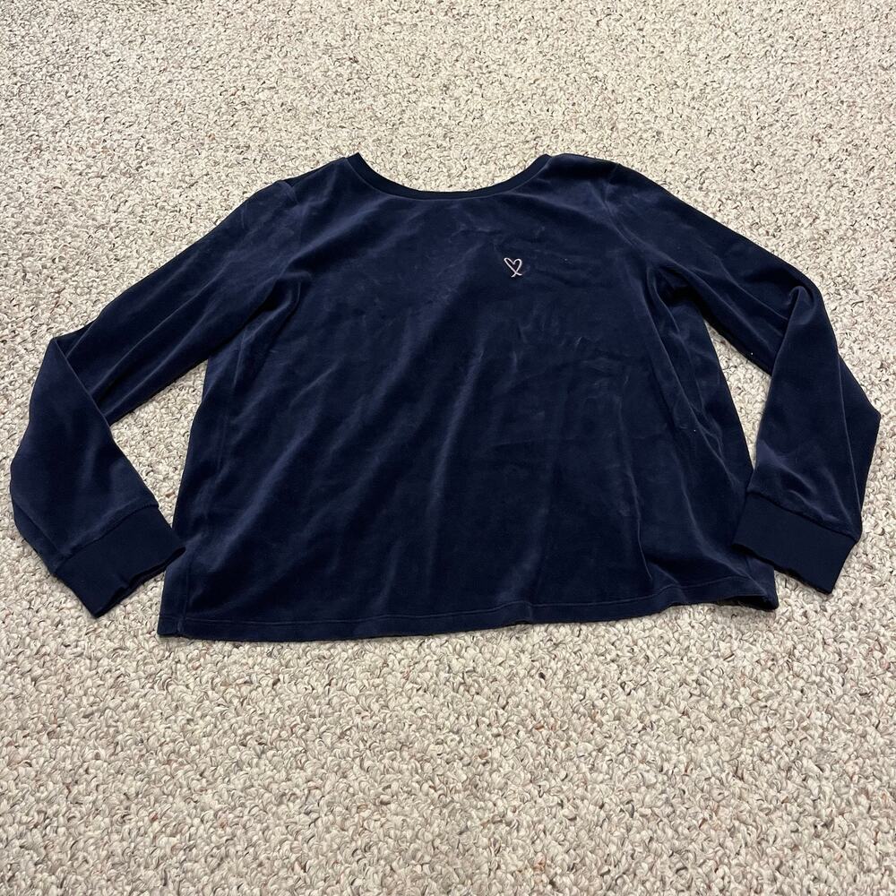 Victoria's Secret Velour Open Back Pullover M Velvet Loungewear Casual Cozy